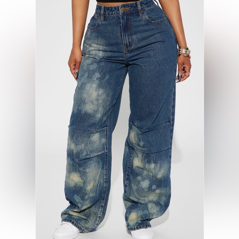 Fashion Nova Love That For You baggy jeans - Dark wash